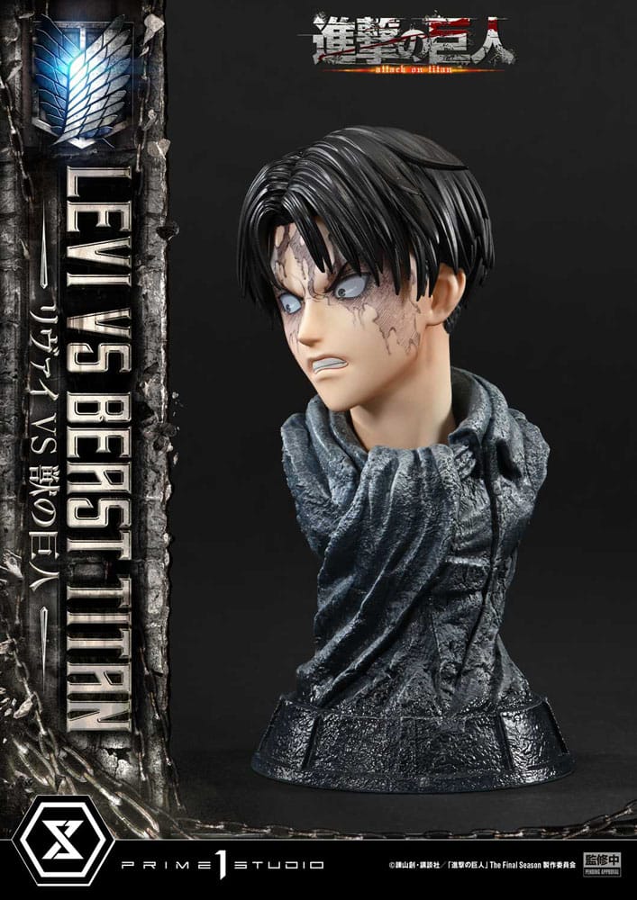 Attack on Titan Ultimate Premium Masterline Series Statue 1/4 Levi Versus Beast Titan 73 cm 4582647120052