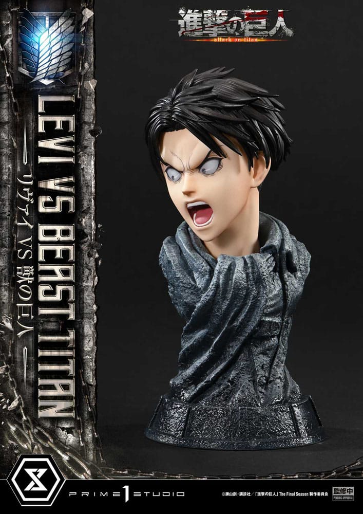 Attack on Titan Ultimate Premium Masterline Series Statue 1/4 Levi Versus Beast Titan 73 cm 4582647120052