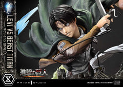 Attack on Titan Ultimate Premium Masterline Series Statue 1/4 Levi Versus Beast Titan 73 cm 4582647120052