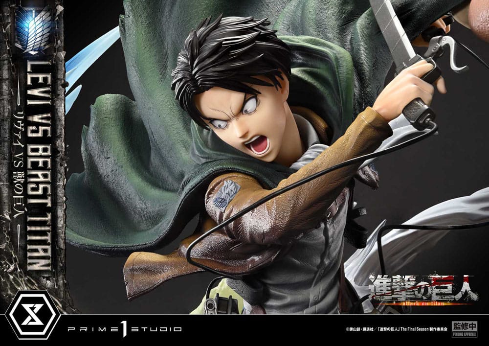 Attack on Titan Ultimate Premium Masterline Series Statue 1/4 Levi Versus Beast Titan Bonus Version 73 cm 4582647120069