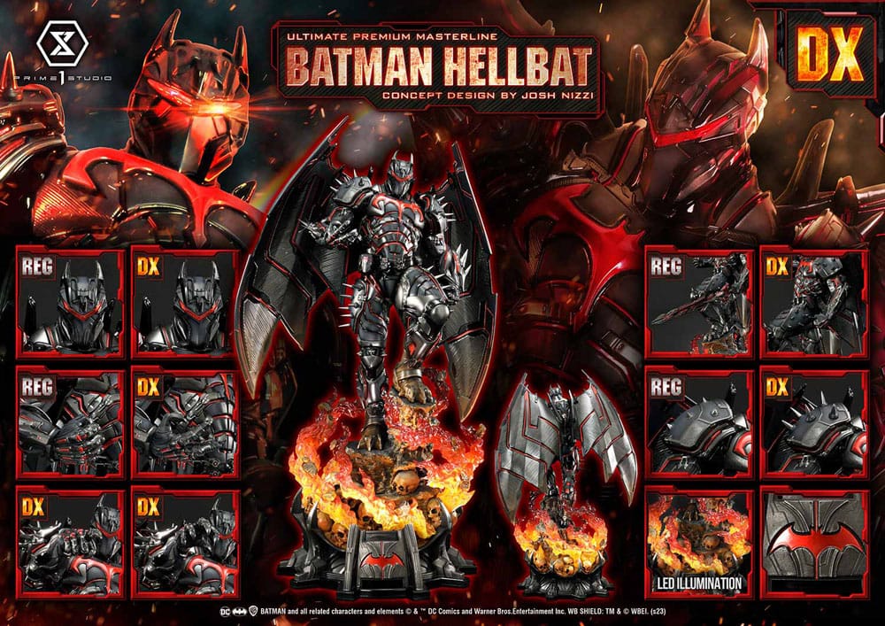 Batman Ultimate Premium Masterline Series Statue Hellbat Concept Design by Josh Nizzi Deluxe Version 76 cm 4580708048284