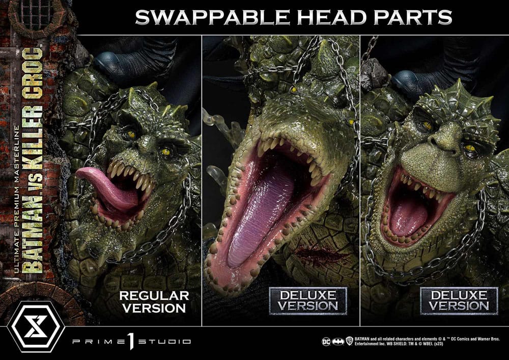 Batman Ultimate Premium Masterline Series Statue Batman Versus Killer Croc Deluxe Bonus Version 71 cm 4580708048475