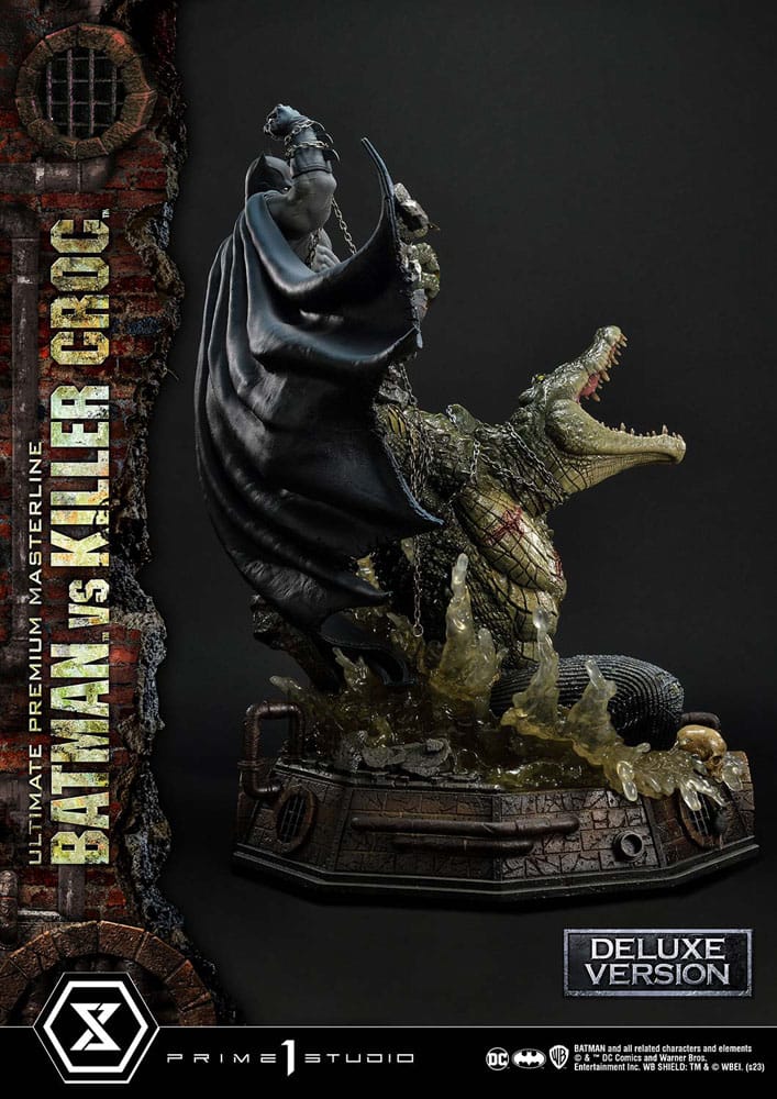 Batman Ultimate Premium Masterline Series Statue Batman Versus Killer Croc Deluxe Bonus Version 71 cm 4580708048475