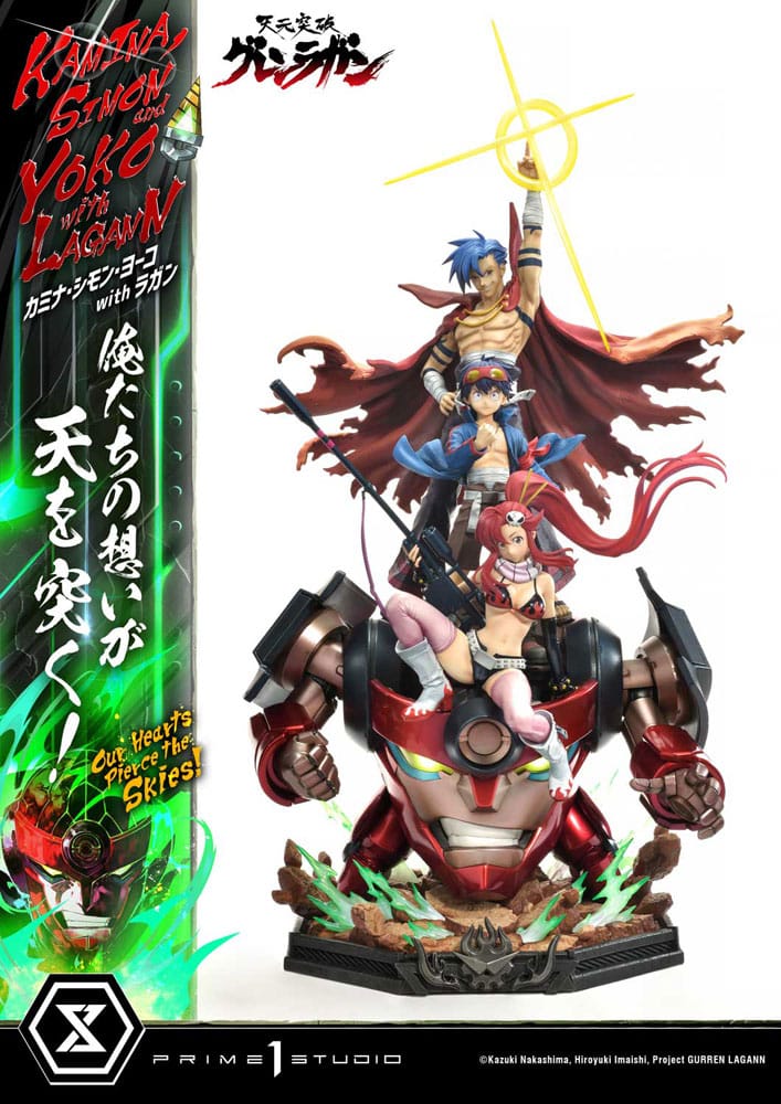 Gurren Lagann Ultimate Premium Masterline Series Statue 1/4 Kamina, Simon & Yoko with Lagann 97 cm 4580708049540