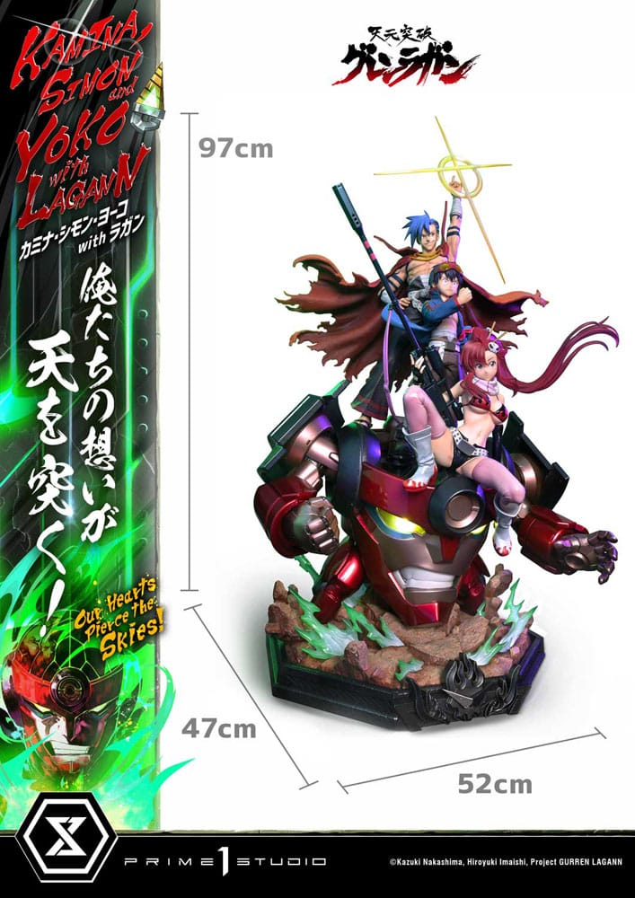 Gurren Lagann Ultimate Premium Masterline Series Statue 1/4 Kamina, Simon & Yoko with Lagann 97 cm 4580708049540