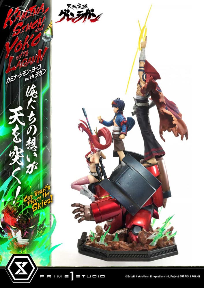 Gurren Lagann Ultimate Premium Masterline Series Statue 1/4 Kamina, Simon & Yoko with Lagann Deluxe Version 97 cm 4580708049557