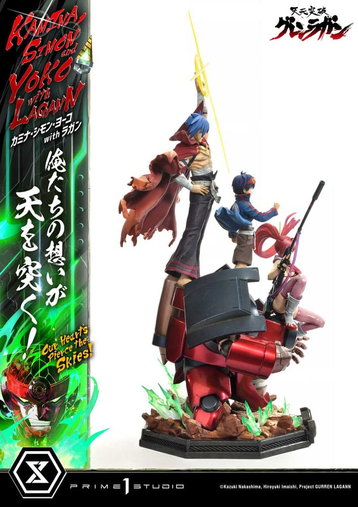 Gurren Lagann Ultimate Premium Masterline Series Statue 1/4 Kamina, Simon & Yoko with Lagann Deluxe Version 97 cm 4580708049557