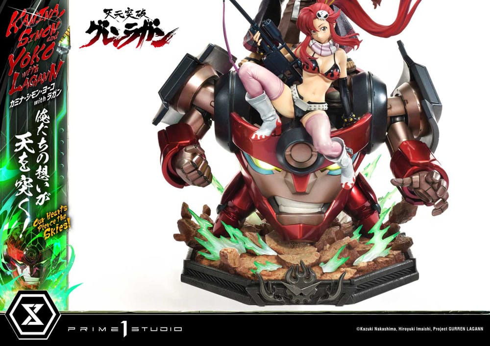 Gurren Lagann Ultimate Premium Masterline Series Statue 1/4 Kamina, Simon & Yoko with Lagann Deluxe Version 97 cm 4580708049557