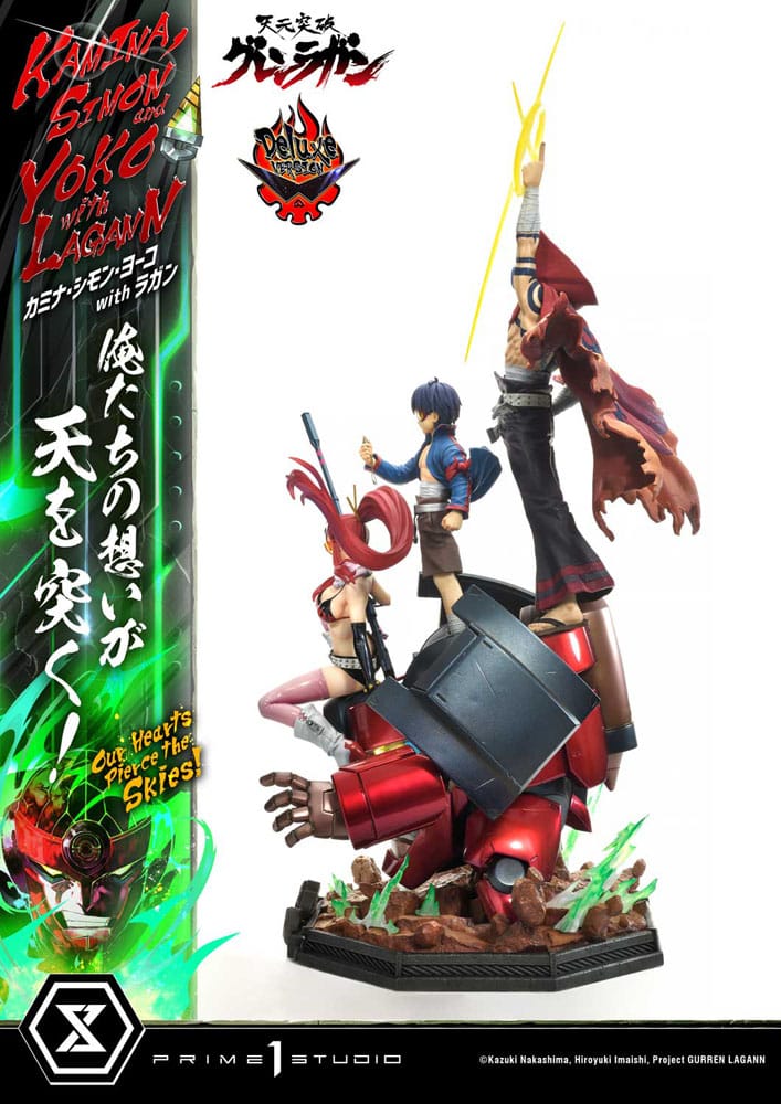 Gurren Lagann Ultimate Premium Masterline Series Statue 1/4 Kamina, Simon & Yoko with Lagann Deluxe Version 97 cm 4580708049557