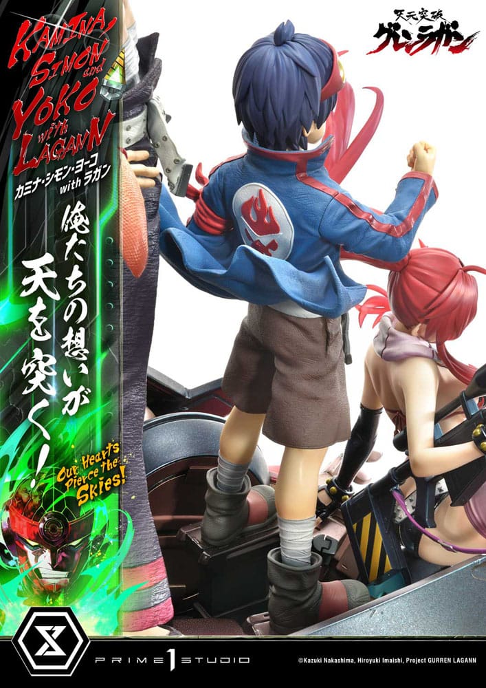 Gurren Lagann Ultimate Premium Masterline Series Statue 1/4 Kamina, Simon & Yoko with Lagann Deluxe Bonus Version 97 cm 4580708049564