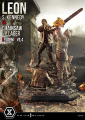 Resident Evil 4 Ultimate Premium Masterline Series Statue 1/4 Leon S. Kennedy vs. Chainsaw Villager 76 cm 4582647120878