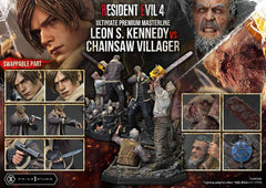 Resident Evil 4 Ultimate Premium Masterline Series Statue 1/4 Leon S. Kennedy vs. Chainsaw Villager 76 cm 4582647120878