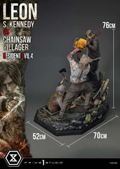 Resident Evil 4 Ultimate Premium Masterline Series Statue 1/4 Leon S. Kennedy vs. Chainsaw Villager 76 cm 4582647120878