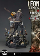 Resident Evil 4 Ultimate Premium Masterline Series Statue 1/4 Leon S. Kennedy vs. Chainsaw Villager 76 cm 4582647120878