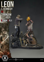 Resident Evil 4 Ultimate Premium Masterline Series Statue 1/4 Leon S. Kennedy vs. Chainsaw Villager 76 cm 4582647120878