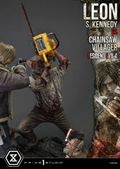 Resident Evil 4 Ultimate Premium Masterline Series Statue 1/4 Leon S. Kennedy vs. Chainsaw Villager 76 cm 4582647120878