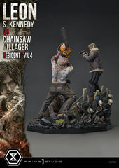 Resident Evil 4 Ultimate Premium Masterline Series Statue 1/4 Leon S. Kennedy vs. Chainsaw Villager Bonus Ver. 76 cm 4582647120885