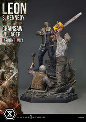 Resident Evil 4 Ultimate Premium Masterline Series Statue 1/4 Leon S. Kennedy vs. Chainsaw Villager Bonus Ver. 76 cm 4582647120885