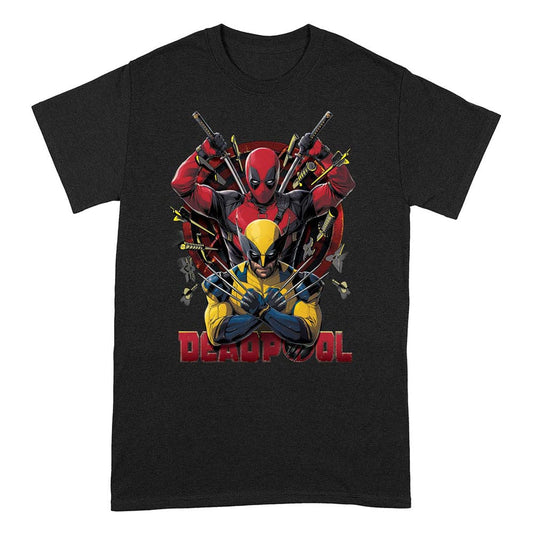 Deadpool T-Shirt Deadpool And Wolverine Pose Size M 5063376506540