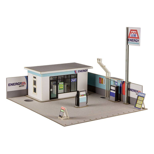 Original Illustration 1/64 Paper Model Kit 1/64 Gas Station 11 cm (re-run) 4582362385446