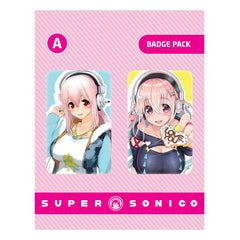 Super Sonico Pin Badges 2-Pack Set A 6430063311371