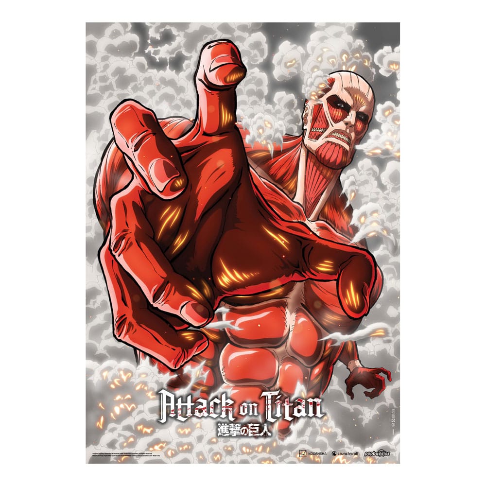 Attack On Titan Fabric Poster Colossal Titan 84 x 118 cm 6430063310800