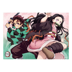 Demon Slayer: Kimetsu no Yaiba Fabric Poster Tanjiro And Nezuko 84 x 118 cm 6430063312613