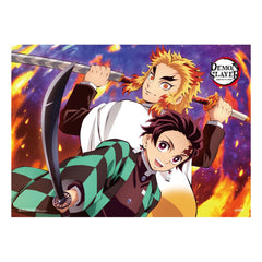 Demon Slayer: Kimetsu no Yaiba Fabric Poster Tanjiro And Kyojuro Rengoku 84 x 118 cm 6430063312620