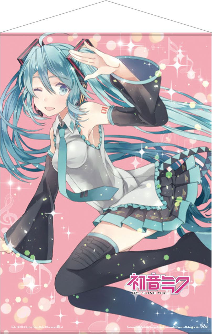 Hatsune Miku Wallscroll Pink Glitter Miku 50 x 70 cm 6430063310190