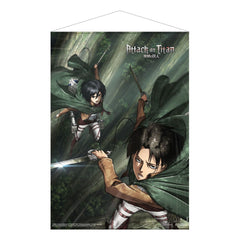 Attack on Titan Wallscroll Mikasa and Levi 50 x 70 cm 6430063313054