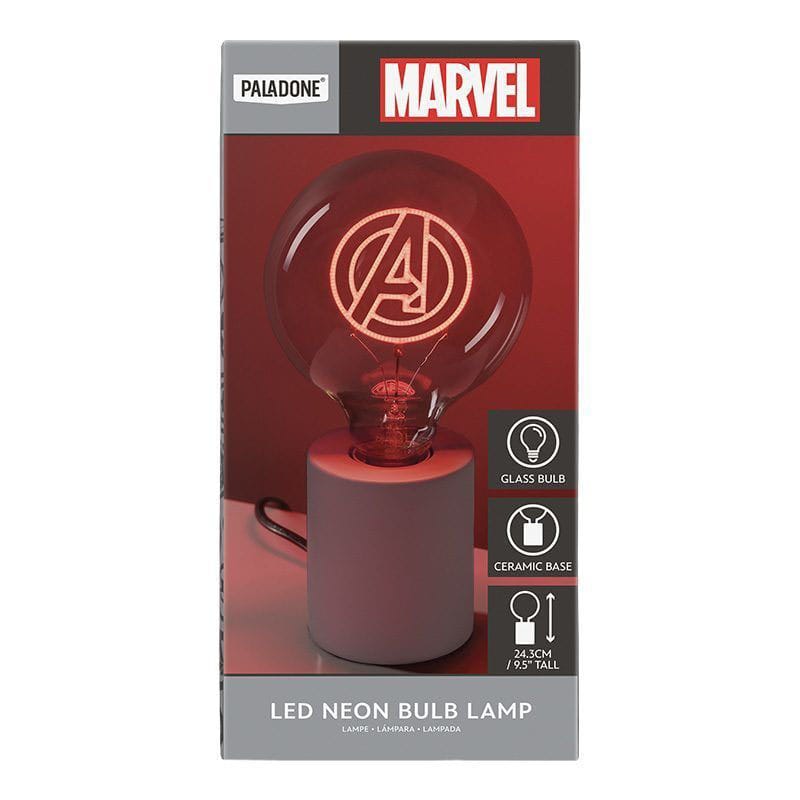 Avengers Neon LED Bulb Logo 5056577748239