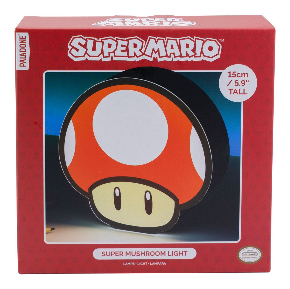 Super Mario Box Light Super Mushroom 15 cm 5055964785741