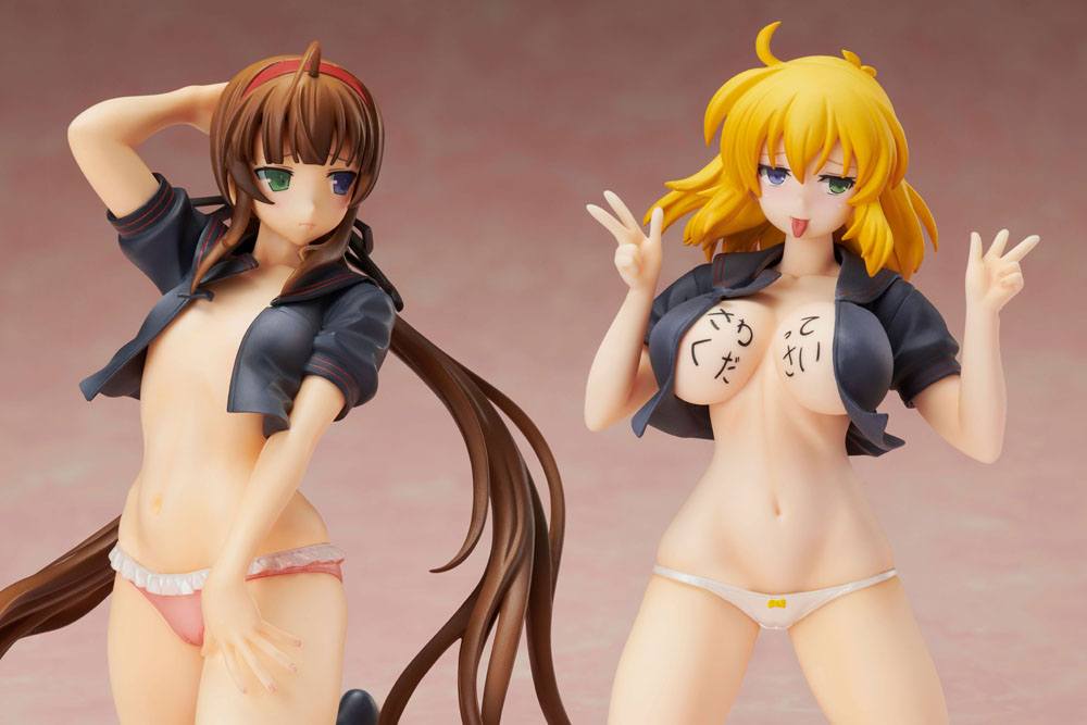 Senran Kagura NewWave Gburst PVC Statue 1/10 Ryobi x Ryona Bare Body Sailor Uniform Ver. 19 cm 4589562630307