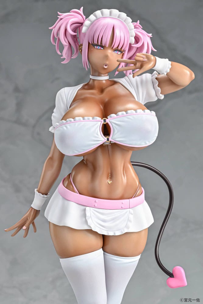 Original Character Statue 1/6 Black Gal Maid Succubus Cocoa Pink Ver. 30 cm 4580001942609