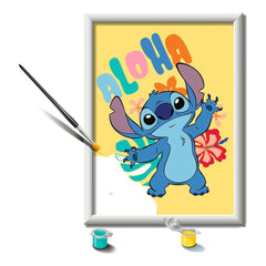 Disney Paint by Numbers Painting Set Aloha Stitch 18 x 24 cm *German Edition* 4005556237678