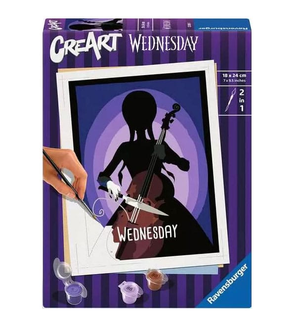 Wednesday CreArt Paint by Numbers Painting Set Wednesday 18 x 24 cm 4005556238897