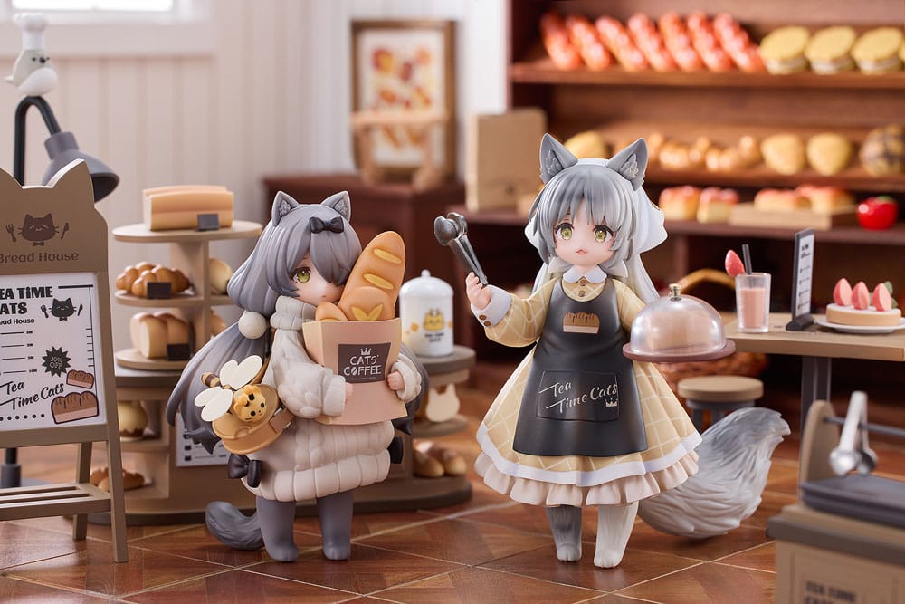 Decorated Life Collection PVC Statue Tea Time Cats - Cat Town Bakery Staff & Customer Set 12 cm 6972228190617