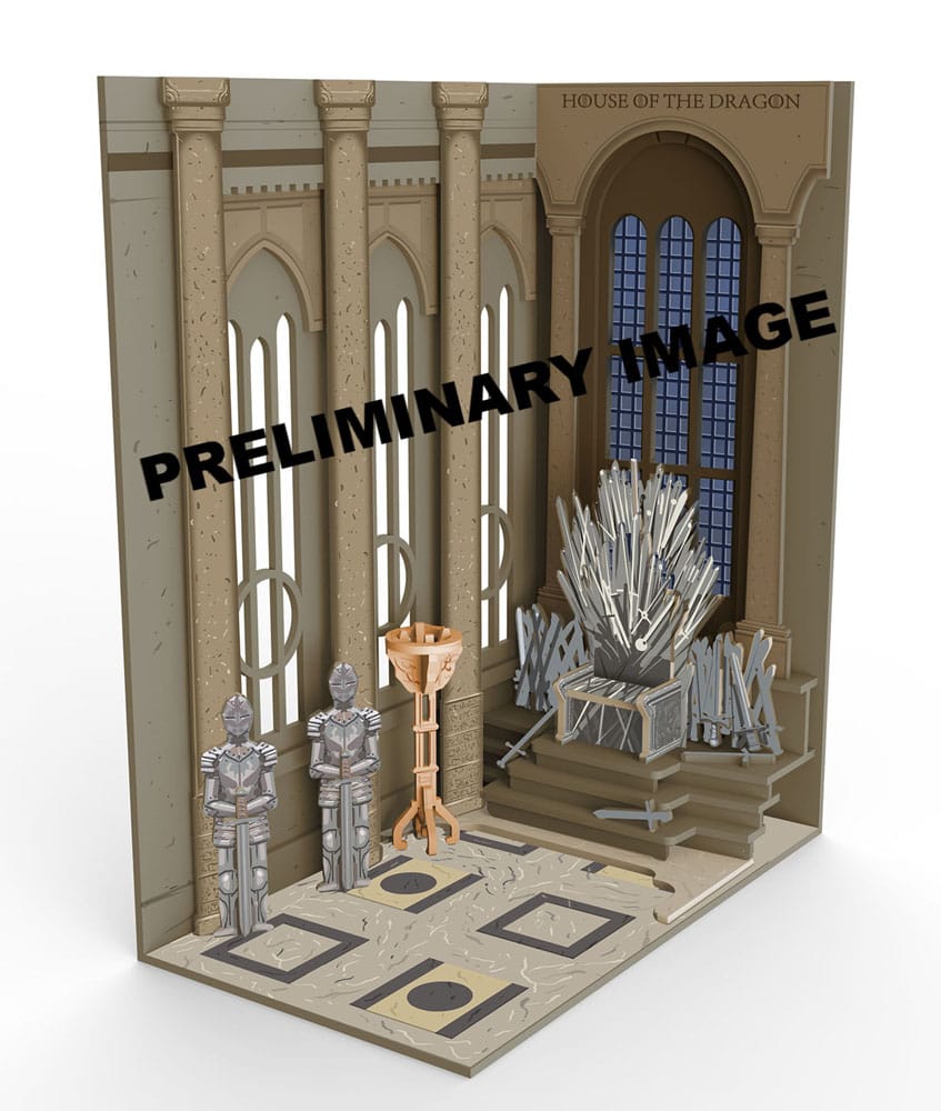 House of the Dragon Tiny Adventures Book Nook Mini Diorama Iron Throne 23 cm 4009803005317