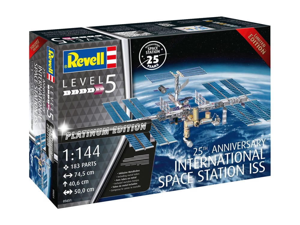 International Space Station ISS Model Kit 1/144 25th Anniversary Platinum Edition 74 cm 4009803056517