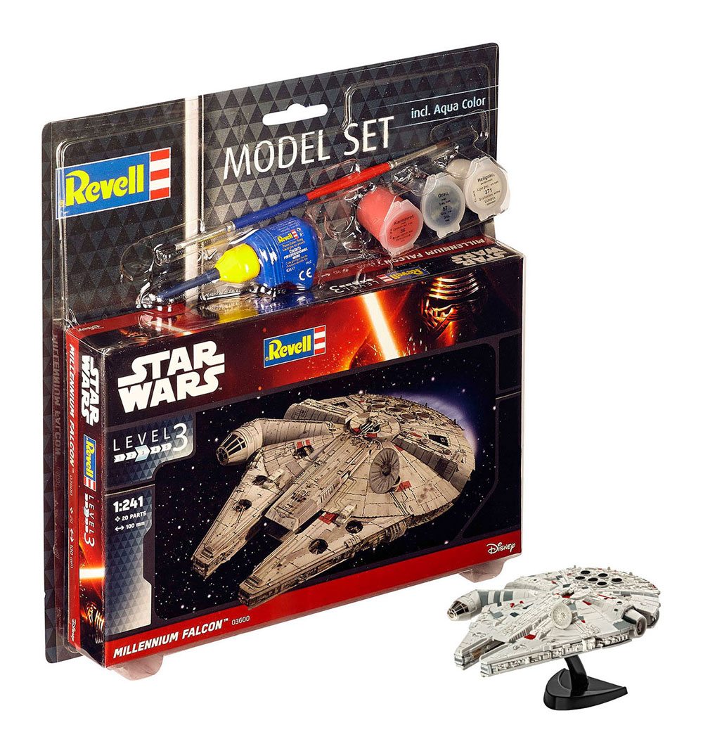 Star Wars Model Kit 1/241 Model Set Millennium Falcon 10 cm 4009803636009