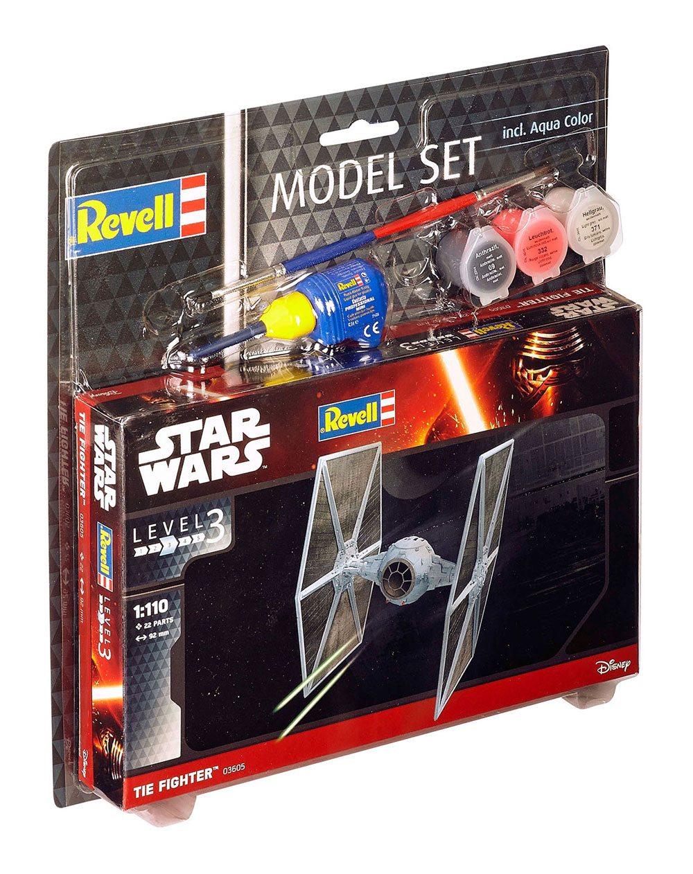 Star Wars Model Kit 1/110 Model Set TIE Fighter 9 cm 4009803636054