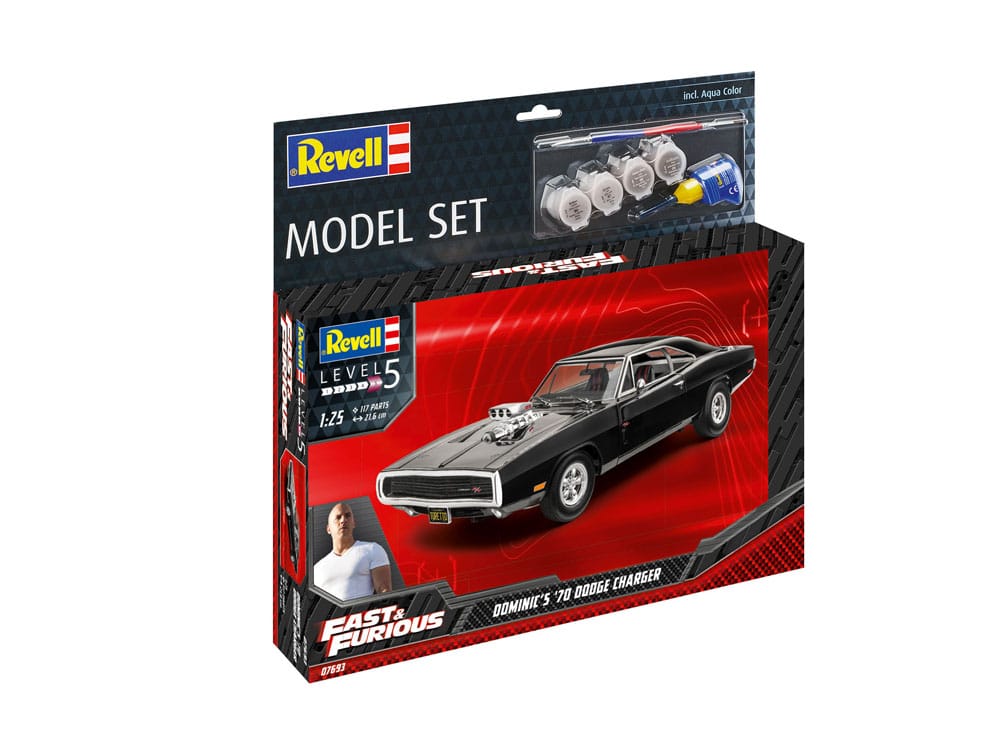 The Fast & Furious Model Kit with basic accessories Dominic's 1970 Dodge Charger 4009803567693