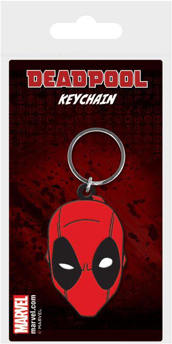 Marvel Comics Rubber Keychain Deadpool Face 6 cm 5050293385563