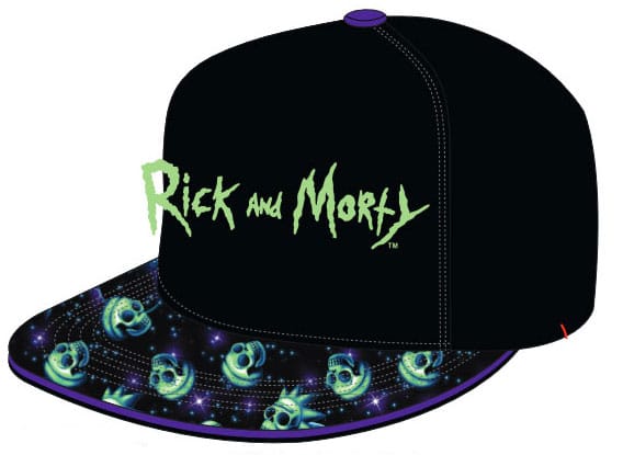 Rick & Morty Curved Bill Cap Neon Logo 5056688575564