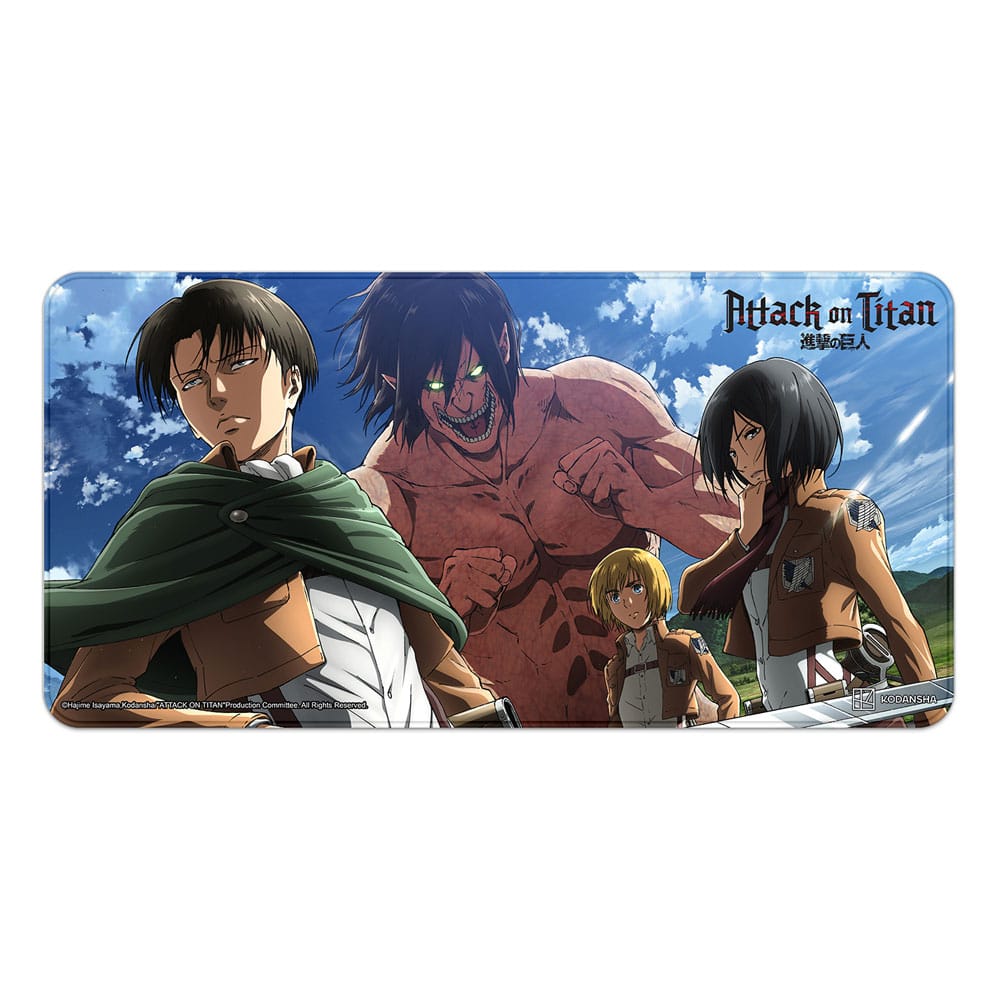 Attack on Titan XXL Mousepad Eren, Mikasa, Armin, Levi 8720828183762