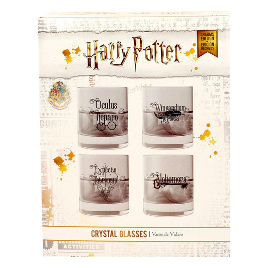 Harry Potter Crystal Glasses 4-Pack Spells 8435450217487