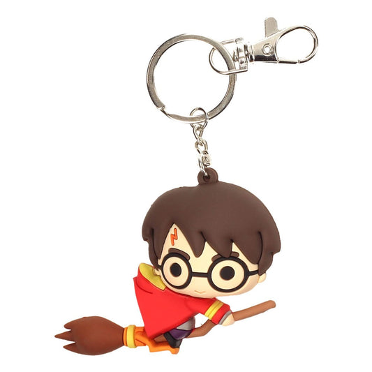 Harry Potter Rubber Keychain Harry Potter & Broomstick 7 cm 8435450217883