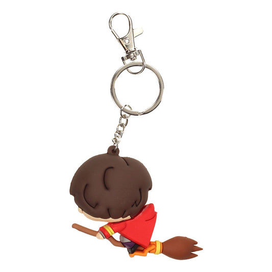 Harry Potter Rubber Keychain Harry Potter & Broomstick 7 cm 8435450217883