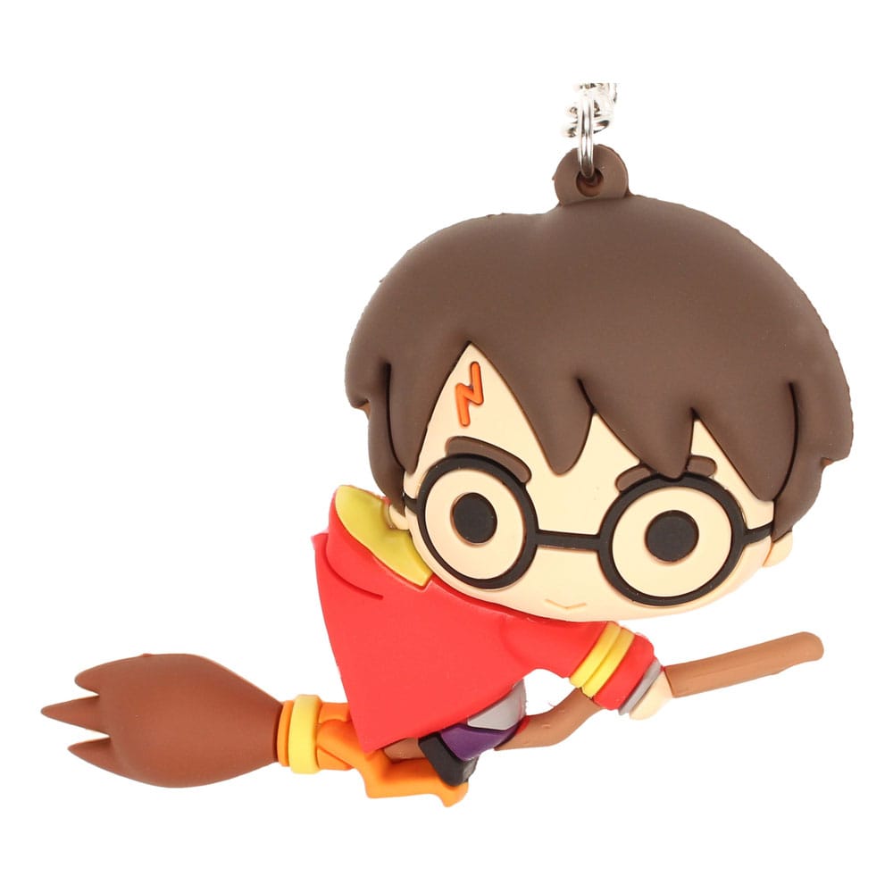 Harry Potter Rubber Keychain Harry Potter & Broomstick 7 cm 8435450217883