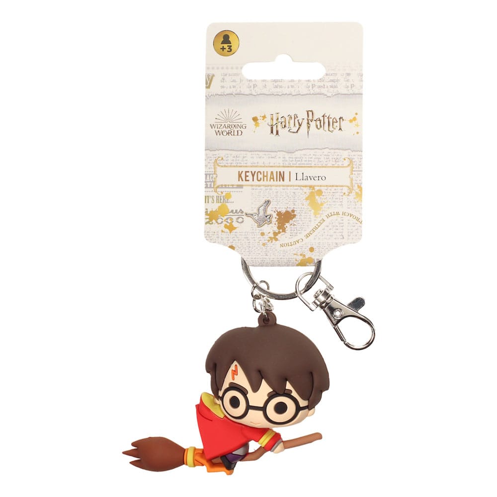 Harry Potter Rubber Keychain Harry Potter & Broomstick 7 cm 8435450217883